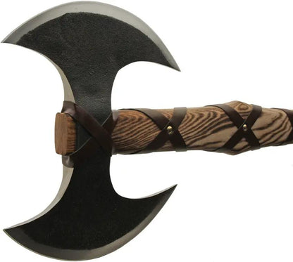Rite Edge Berserker Battle Axe - 39 Inch Overall With Black Finish Stainless Head And Burnt Ash Handle by Rite Edge