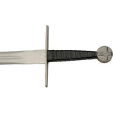 Authentic Medieval Cross Sword Satin Blade 40in Leather Wrapped Handle With Belt Sheath For Collectors by Pakistan