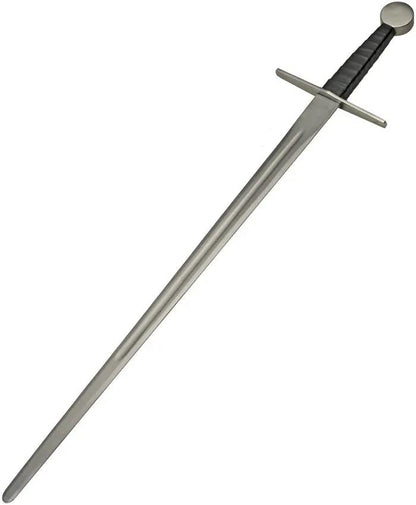 Pakistan Plain Guard Medieval Sword Satin Blade 40in With Leather Wrapped Handle Belt Sheath 901142LBS Elite Collectors by Pakistan