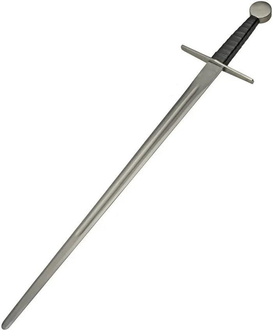 Pakistan Plain Guard Medieval Sword Satin Blade 40in With Leather Wrapped Handle Belt Sheath 901142LBS Elite Collectors by Pakistan
