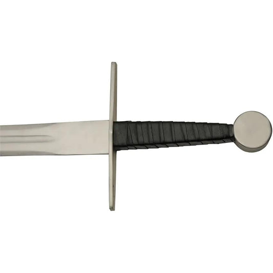 Pakistan Plain Guard Medieval Sword Satin Blade 40in With Leather Wrapped Handle Belt Sheath 901142LBS Elite Collectors by Pakistan