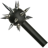 Pakistan Black Mace Ball Spike 34.75 Inch With Black Stainless Shaft And Leather Wrapped Handle For Collectors by Pakistan