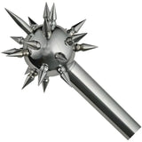 Pakistan Silver Mace Ball Spike 34.75in Stainless Shaft Faux Leather Handle 4in Aluminum Spikes Boxed for Collectors by Pakistan