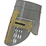 Crusader Helmet Replica With Leather Liner And Brass Detailing Decorative Carbon Steel Collectors Display Stand Included by Pakistan