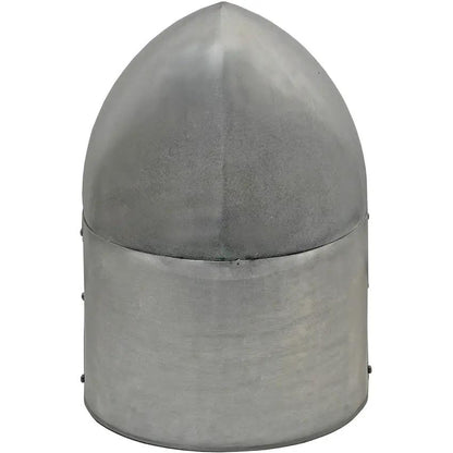 Decorative Crusader Helmet Carbon Steel With Leather Liner Brass Outer Detailing Display Stand For Collectors by Pakistan