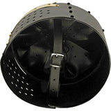 Pakistan Crusader Great Helm Carbon Steel LARP Cosplay Helmet With Brass Highlights by Pakistan