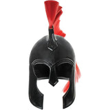 India Made Trojan Corinthian Helmet - Wearable Black Finish With Red Horsehair Crest by India Made