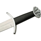 India Made Viking Lobed Sword 910953 - Satin Stainless Blade With Leather Scabbard by India Made