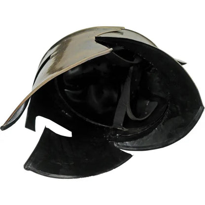 India Made Gold Gladiator Helmet - Brass Finish 18 Gauge Steel With Adjustable Leather Liner by India Made