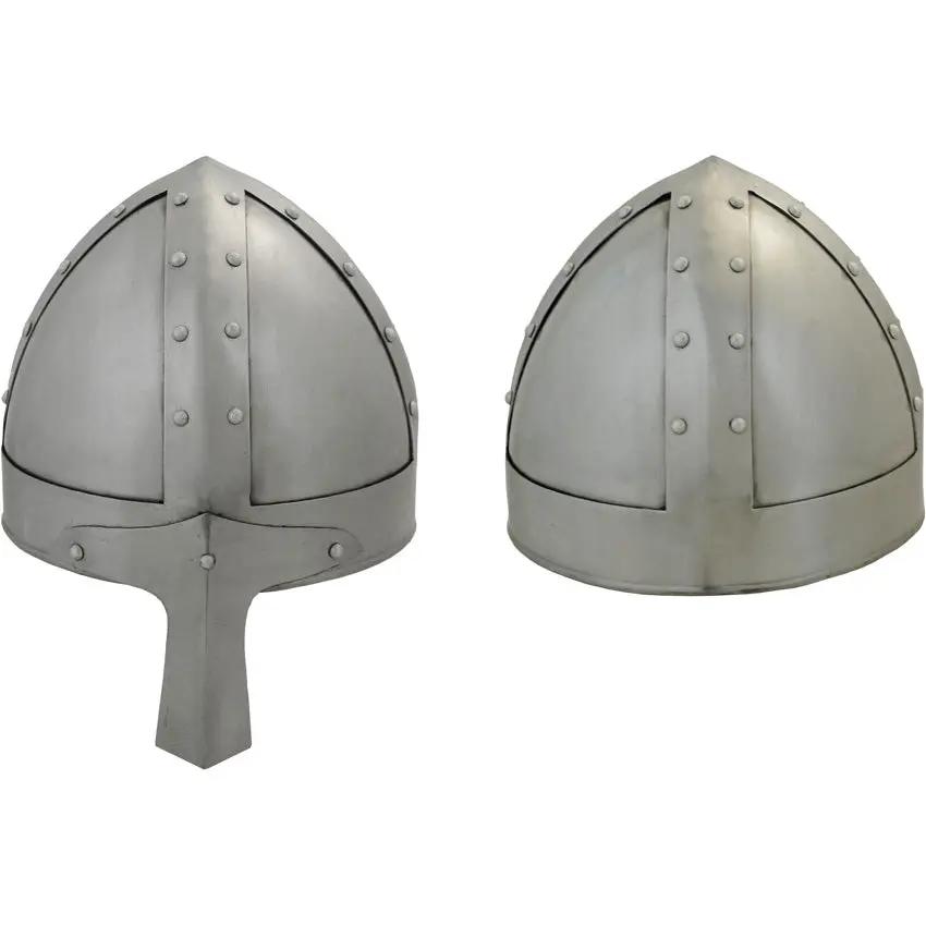 India Made Norman Crusader Helmet - 18 Gauge Steel Construction With Inner Liner Cap And Strap by India Made