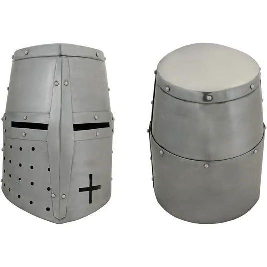 Heritage Forge India Made Medieval Knight's Helmet - 18 Gauge Steel With Inner Liner Cap And Strap, Boxed by India Made