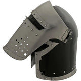 India Made Knights Crusader Helmet - 18 Gauge Cold Rolled Steel With Adjustable Leather Liner by India Made