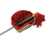 India Made Scottish Sword - 36 Inch Stainless Blade With Brass Hilt And Leather Scabbard by India Made