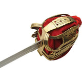 India Made Scottish Sword - 36 Inch Stainless Blade With Brass Hilt And Leather Scabbard by India Made