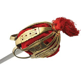 India Made Scottish Sword - 36 Inch Stainless Blade With Brass Hilt And Leather Scabbard by India Made
