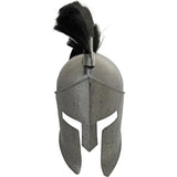 India Made Roman Helmet - Carbon Steel Construction With Adjustable Leather Liner And Black Plume by India Made