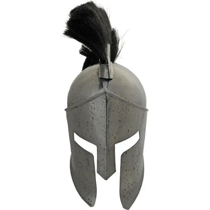 India Made Roman Helmet - Carbon Steel Construction With Adjustable Leather Liner And Black Plume by India Made