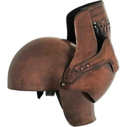 India Made Monkey Skull Helmet 910995 - Copper Plated 18 Gauge Steel Construction With Flip Opening by India Made