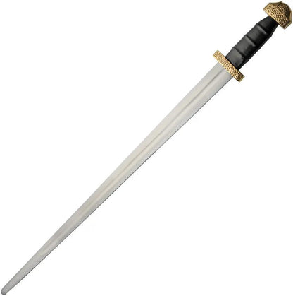 Viking Jarl Sword India Made - Satin Finish Carbon Steel Blade Leather Wrapped Handle Brass Guard and Pommel by India Made