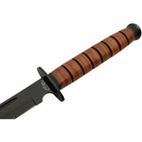 Pakistan Combat Sword 20 Inch Black Stainless Blade With Stacked Leather Handle And Nylon Sheath For Collectors by Pakistan
