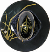 Cas Hanwei Orchid Katana SH1207 Hand Tempered Folded Blade, Blue Cord Rayskin Handle, Orchid Tsuba, For Collectors by CAS Hanwei