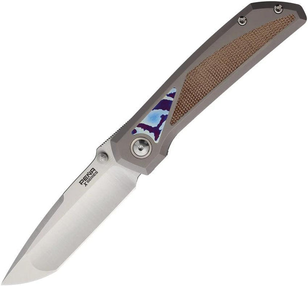 Pena Knives Mula Framelock Tanto Brn/Mic MULA TANTO BRM MOK by Pena Knives