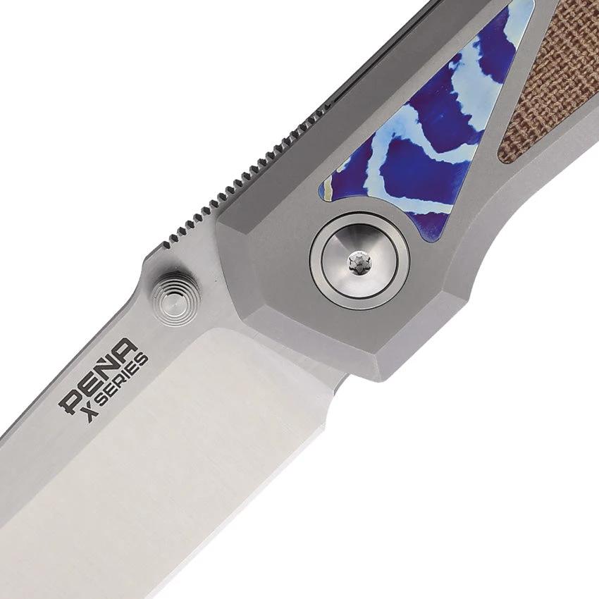 Pena Knives Mula Framelock Brn Mokuti MULA SF BRN MIC MOK by Pena Knives