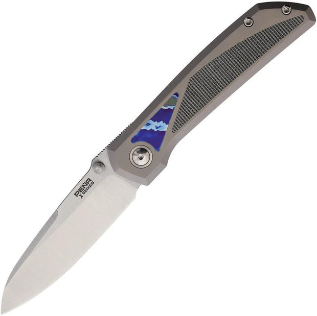 Pena Knives Mula Framelock SF Blk/Mok MULA SF BLK M IC DARK TI by Pena Knives