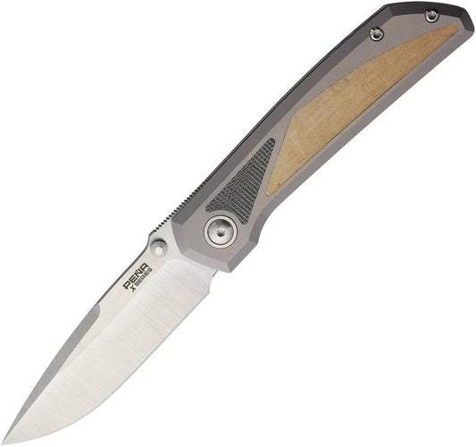 Pena Knives Mula Framelock DP Wht/Blk Mic MULA DP WH MIC BLK MIC by Pena Knives