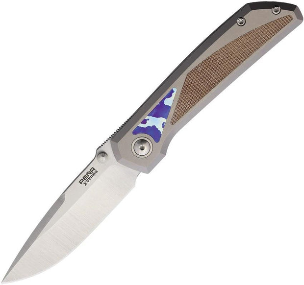 Pena Knives Mula Framelock DP Mic/Mok MULA DP BRN MIC MOKUTI by Pena Knives