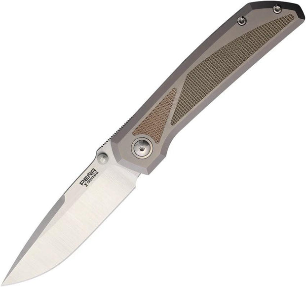 Pena Knives Mula Framelock Grn/Brn Mic MULA DP GRN MIC BRN MIC by Pena Knives