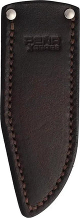 Pena Knives X-Series Fixed Blade - M390 One Piece Construction Satin Clip Point Blade Brown Leather Sheath by Pena Knives