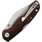 Petrified Fish Skalor Lockback Knife Premium Ironwood Handle and 154CM Blade For EDC Enthusiasts by Petrified Fish