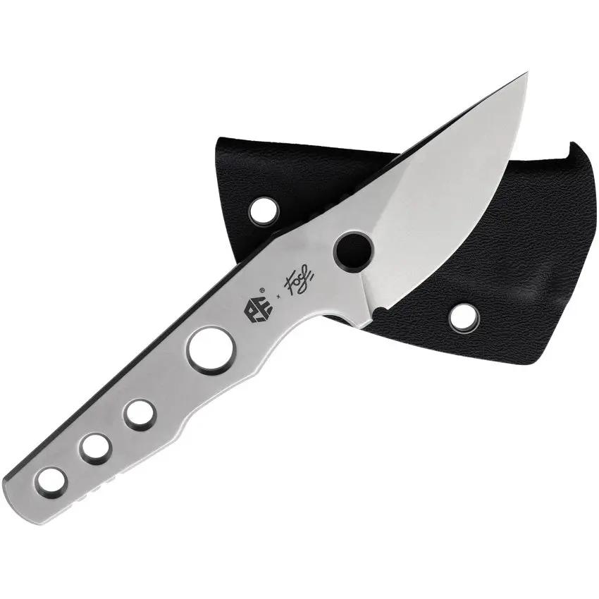 Petrified Fish Bison Fixed Blade PFE13W - Compact One Piece Knife With 2.38in 14C28N Blade And Kydex Sheath by Petrified Fish