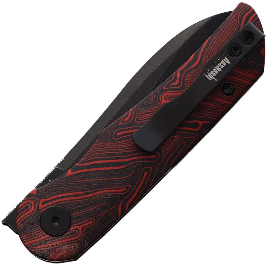 Petrified Fish El Camino Linerlock Red Knife N690 Blade Extended Tang G10 EDC Everyday Carry by Petrified Fish