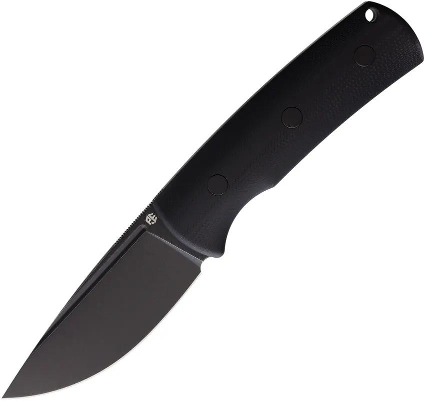 Petrified Fish Beluga Fixed Blade Knife Black K110 Stonewash Full Tang G10 Handle For Outdoor Enthusiasts by Petrified Fish