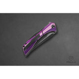 Poikilo Blade Anolis Framelock Purple ANOLIS-S2-PRP - Purple Crystal Titanium Onlay by Poikilo Blade