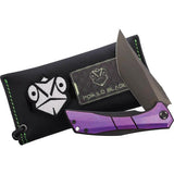 Poikilo Blade Anolis Framelock Purple ANOLIS-S2-PRP - Purple Crystal Titanium Onlay by Poikilo Blade
