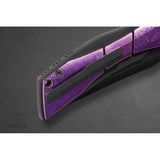 Poikilo Blade Anolis Framelock Purple ANOLIS-S2-PRP - Purple Crystal Titanium Onlay by Poikilo Blade