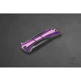 Poikilo Blade Anolis Framelock Purple ANOLIS-S2-PRP - Purple Crystal Titanium Onlay by Poikilo Blade