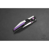 Poikilo Blade Komodo Framelock KOMODO-S - Black Stonewash And Satin Bohler M398 Blade With Titanium Handle by Poikilo Blade
