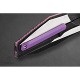 Poikilo Blade Komodo Framelock KOMODO-S - Black Stonewash And Satin Bohler M398 Blade With Titanium Handle by Poikilo Blade