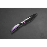 Poikilo Blade Komodo Framelock KOMODO-S - Black Stonewash And Satin Bohler M398 Blade With Titanium Handle by Poikilo Blade