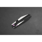 Poikilo Blade Komodo Framelock KOMODO-S - Black Stonewash And Satin Bohler M398 Blade With Titanium Handle by Poikilo Blade