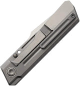Poikilo Blade Marlin Framelock Ti PSW - Bohler M398 Harpoon Blade, Gray Titanium Handle, Pearlescent Stonewash Finish by Poikilo Blade