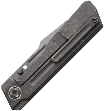 Poikilo Blade Marlin Framelock Ti DSW - Bohler M398 Harpoon Style Blade Black Stonewash Titanium Handle by Poikilo Blade