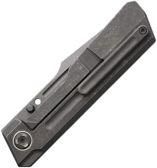Poikilo Blade Marlin Framelock Ti DSW - Bohler M398 Harpoon Style Blade Black Stonewash Titanium Handle by Poikilo Blade
