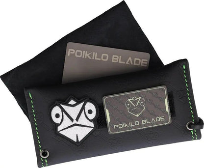 Poikilo Blade Marlin Framelock Ti DSW - Bohler M398 Harpoon Style Blade Black Stonewash Titanium Handle by Poikilo Blade