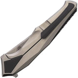 Poikilo Rhino Framelock PSW RHINO-S2-PSW - Pearlescent Stonewash Blade With Gray Titanium Handle And Extended Tang by Poikilo Blade