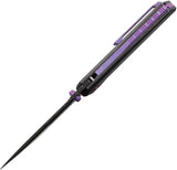 Poikilo Blade Salvator Framelock Ti DSW SALVATOR S2 Knife - Bohler M398 Tanto Blade with Purple Accents by Poikilo Blade